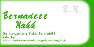 bernadett makk business card